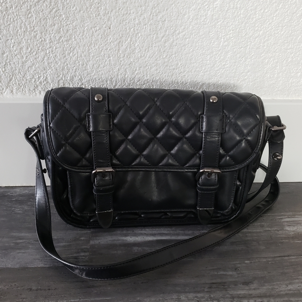 Black Quilted Love Culture Crossbody